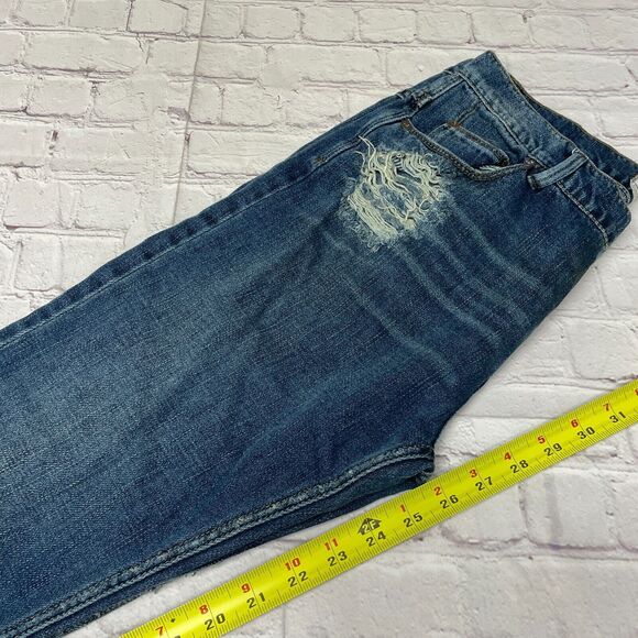 Free People Women Distressed Ankle Jeans Size 25 Blue Denim B363 -30 - Picture 7 of 16